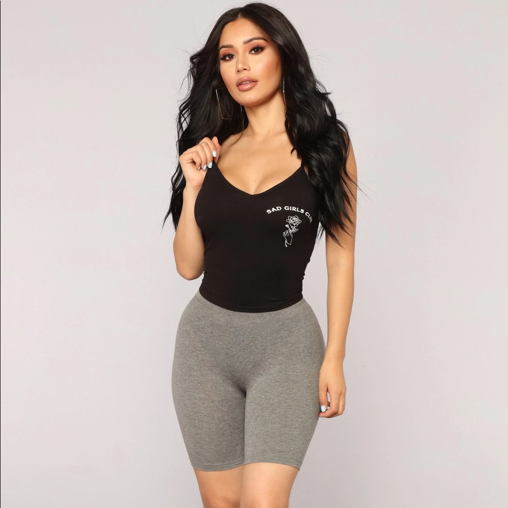 Natalee Biker Shorts - Grey